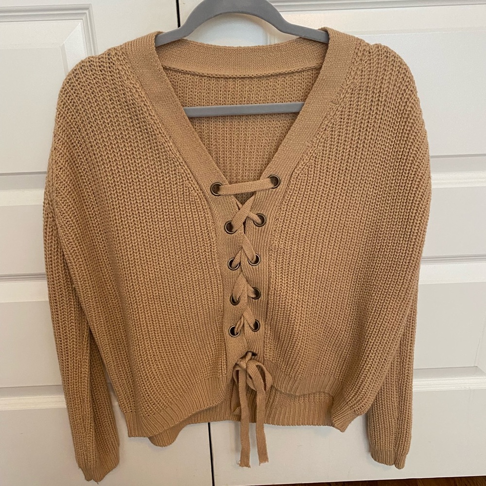 Tie sweater